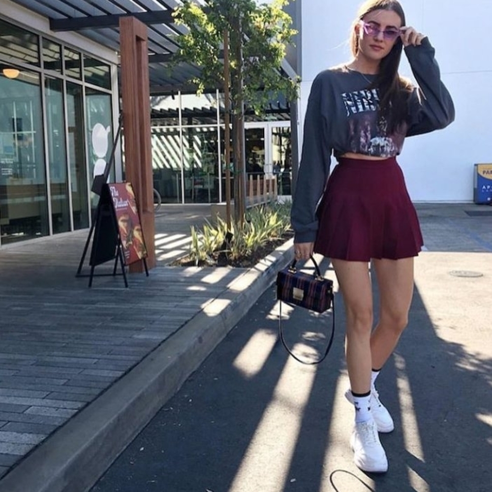 (SOLD) American Apparel Burgundy Skirt